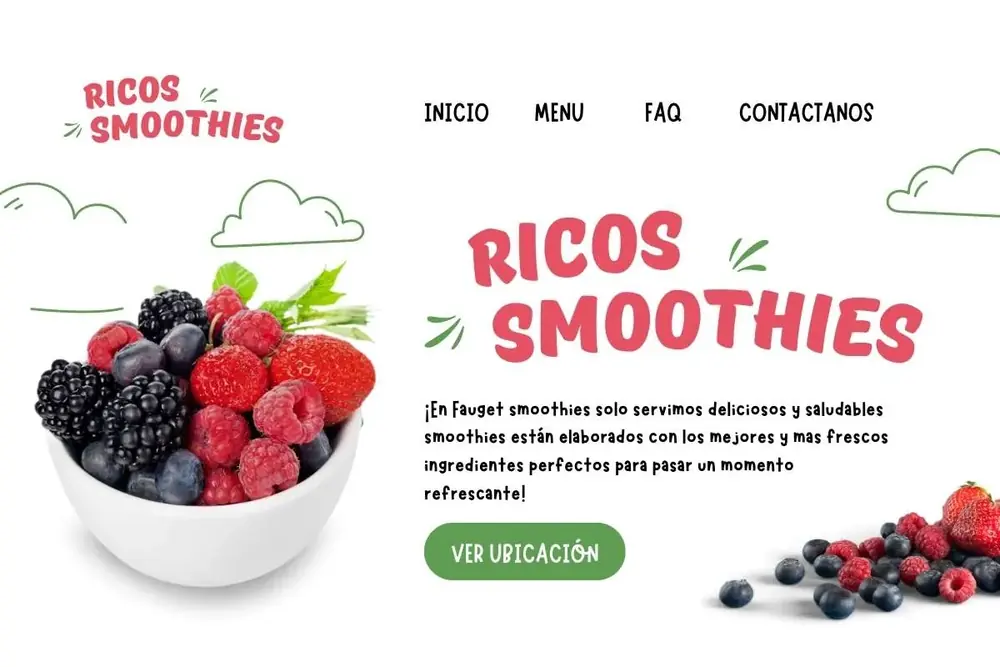 Diseño de portada web realizado por MiNegocioMex